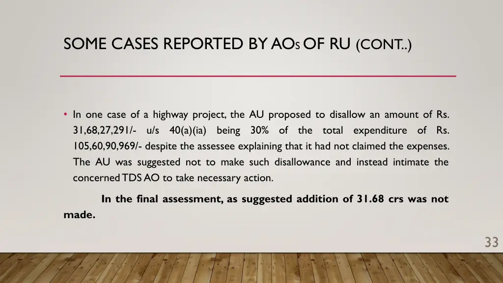 some cases reported by ao s of ru cont