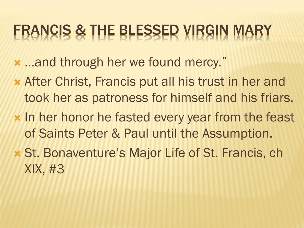 francis the blessed virgin mary 1