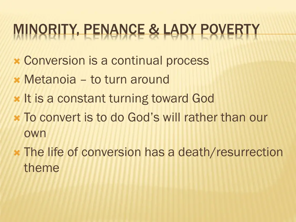 minority penance lady poverty 1