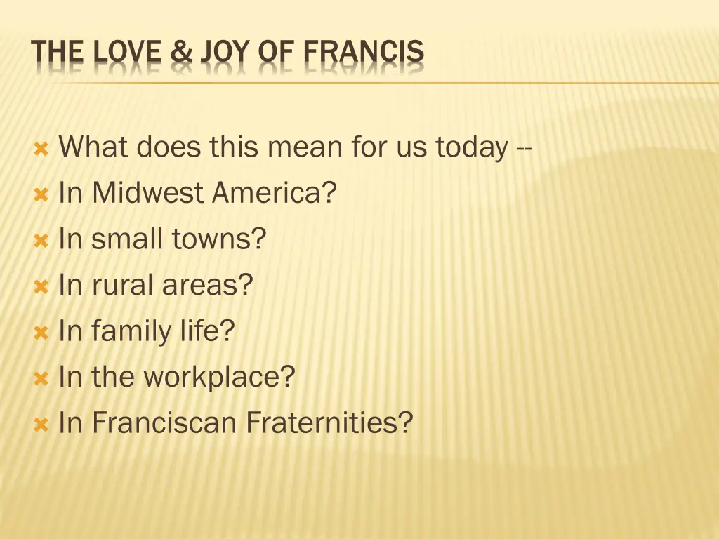 the love joy of francis 1