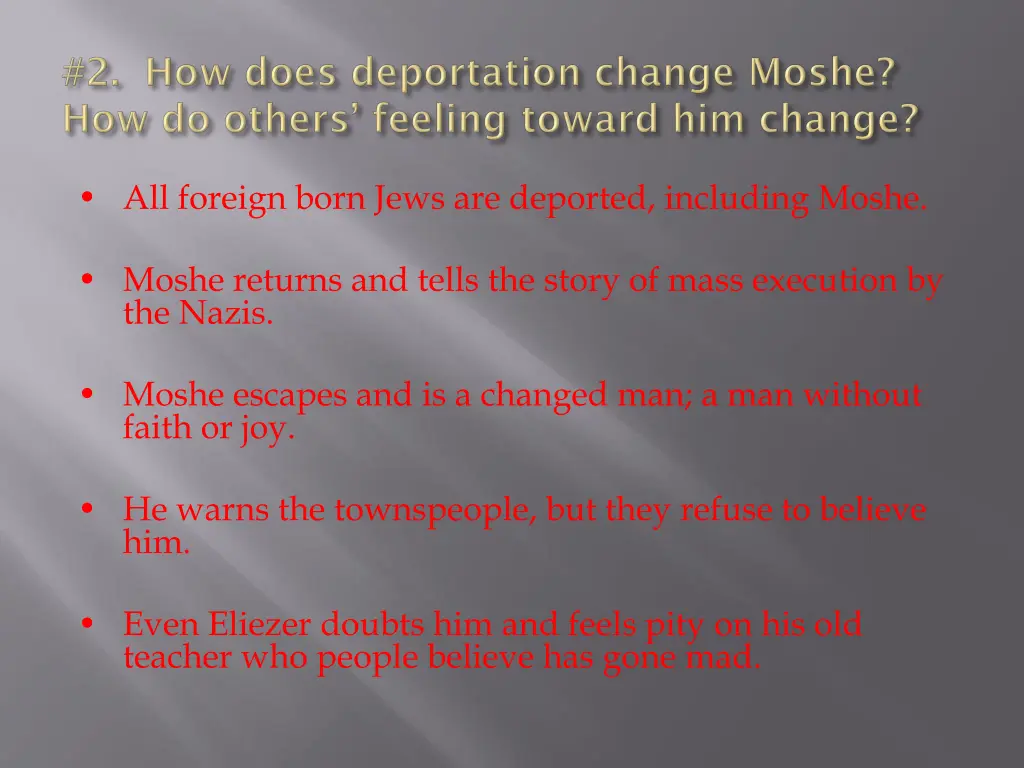 all foreign born jews are deported including moshe