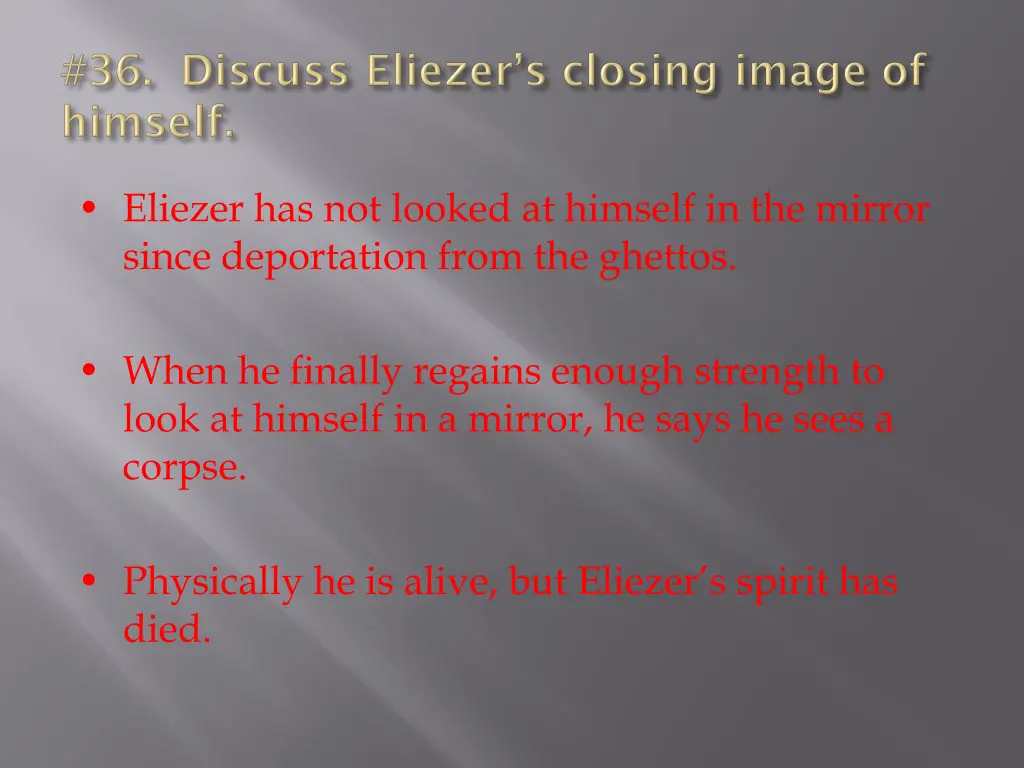 eliezer has not looked at himself in the mirror