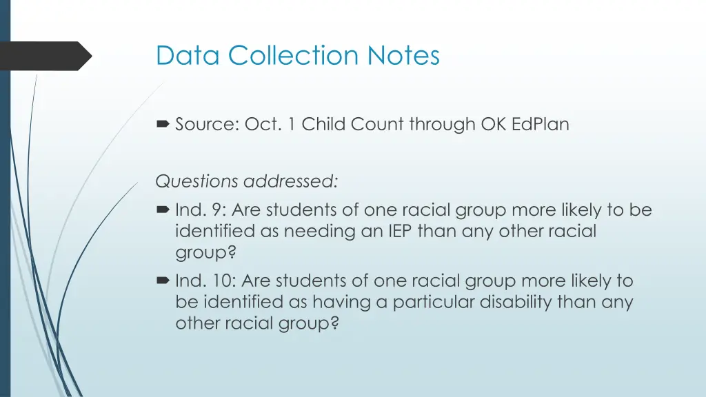 data collection notes