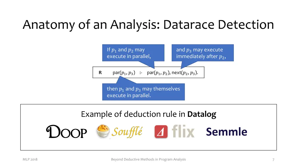 anatomy of an analysis datarace detection