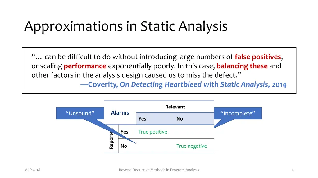 approximations in static analysis