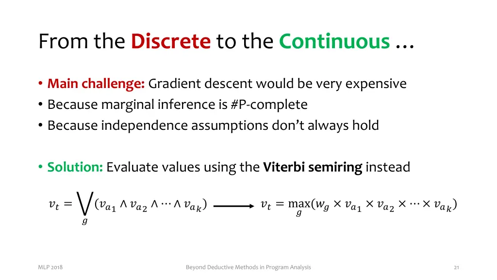 from the discrete to the continuous 1