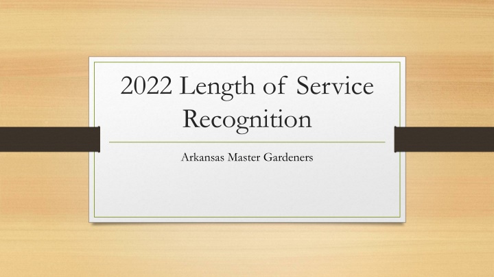 2022 length of service recognition