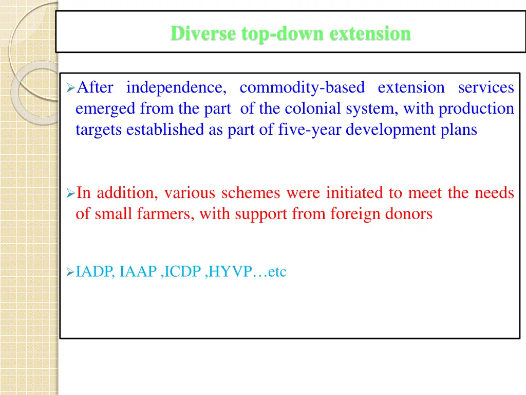 diverse top down extension