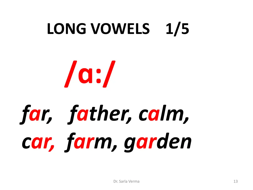 long vowels 1 5