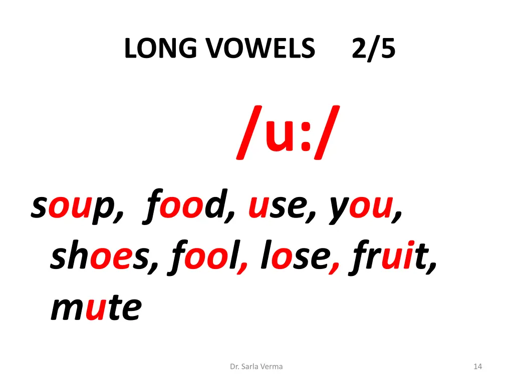 long vowels 2 5