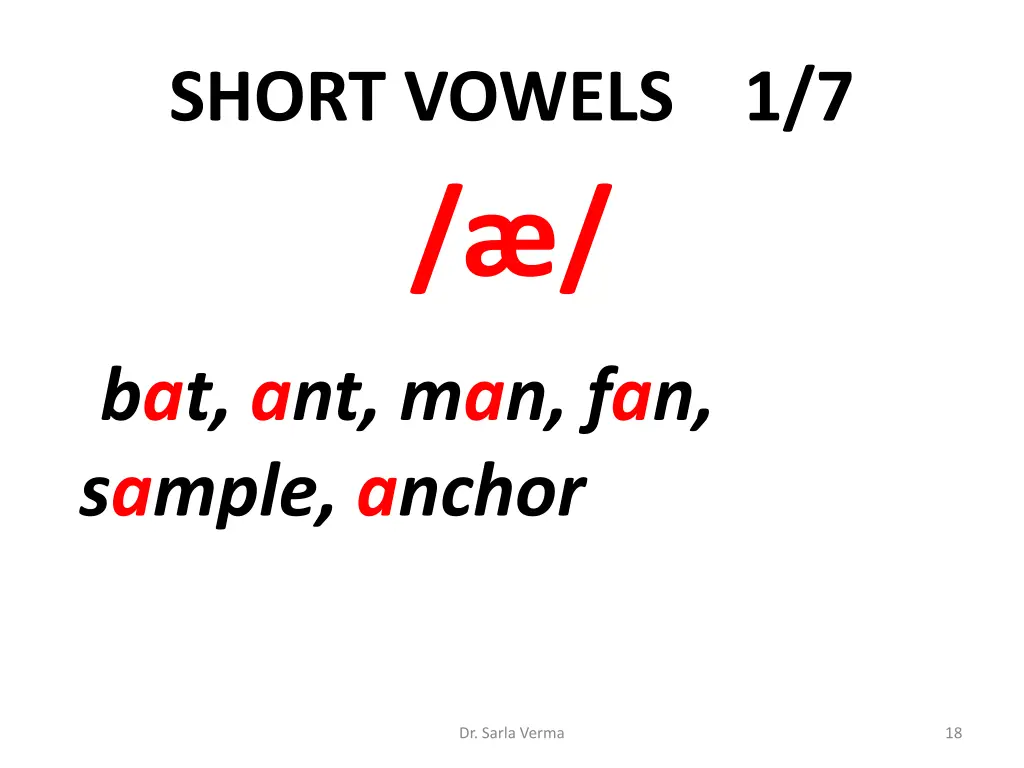 short vowels 1 7