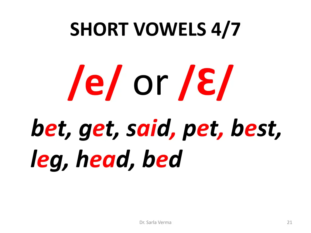 short vowels 4 7