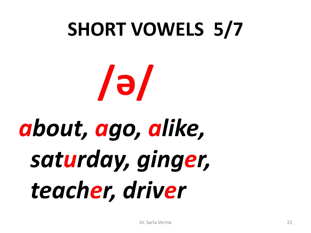 short vowels 5 7