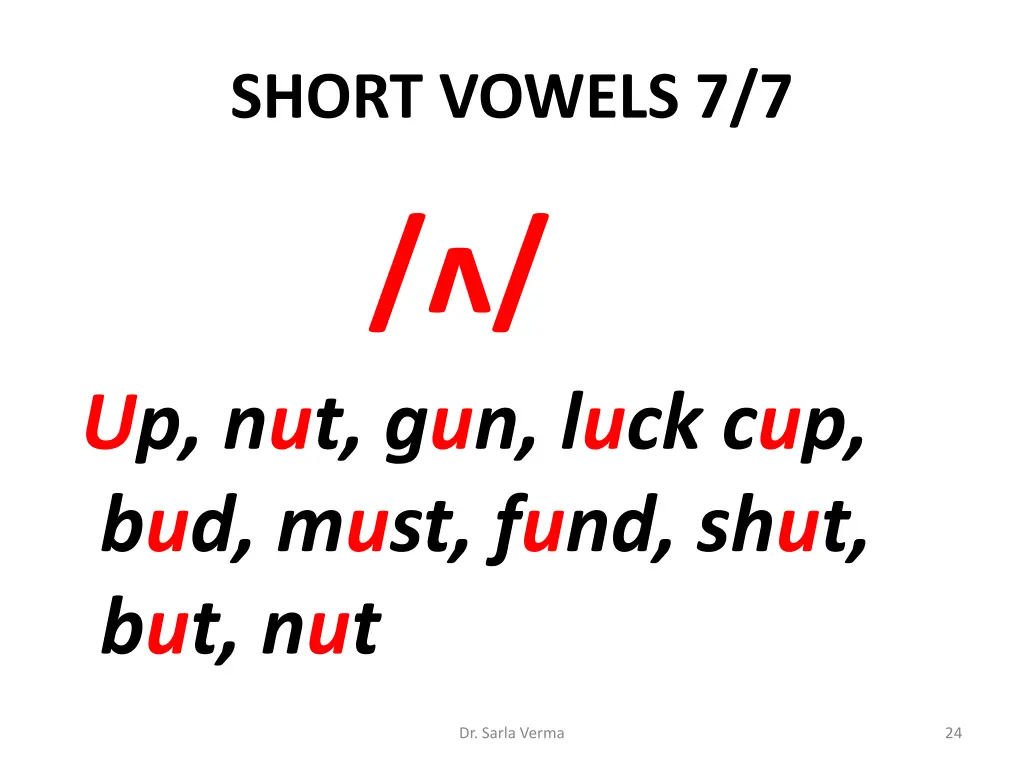 short vowels 7 7