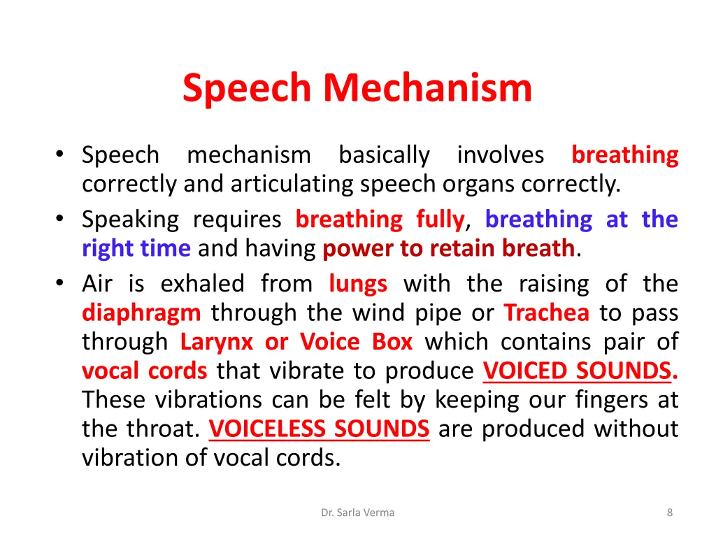 speech mechanism