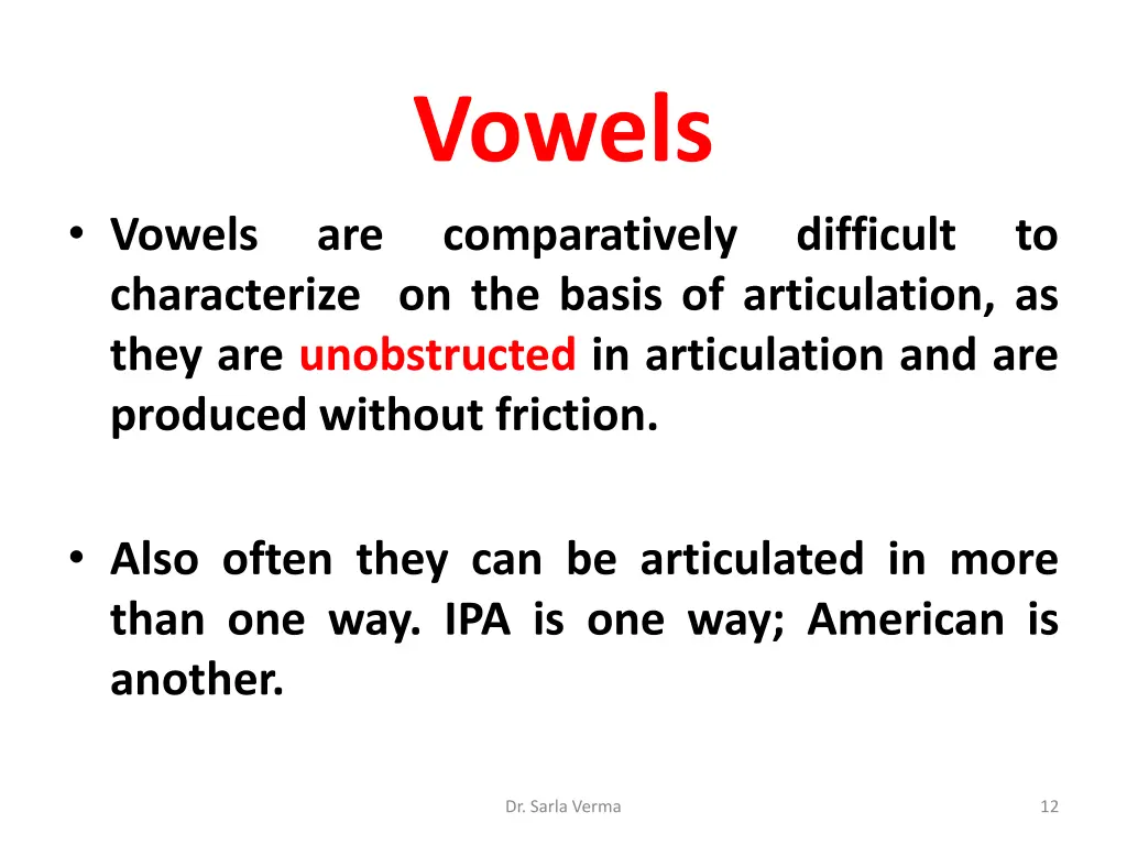 vowels