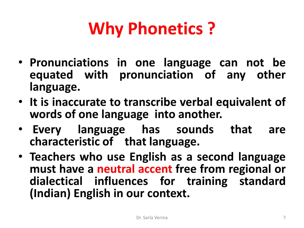 why phonetics