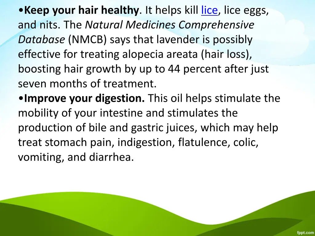 keep your hair healthy it helps kill lice lice