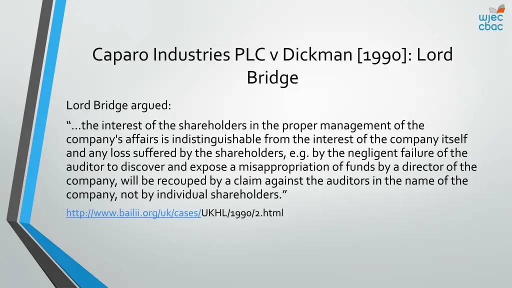 caparo industries plc v dickman 1990 lord bridge