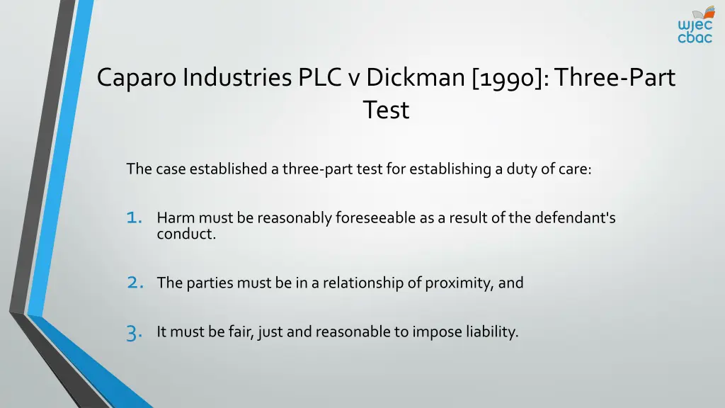 caparo industries plc v dickman 1990 three part