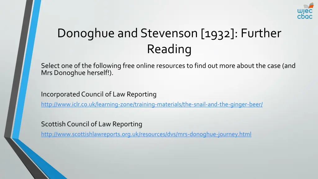 donoghue and stevenson 1932 further reading