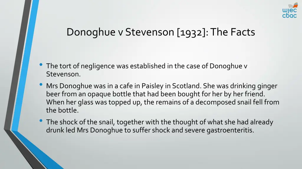 donoghue v stevenson 1932 the facts