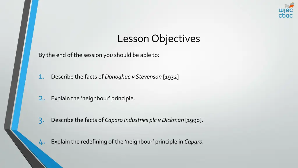 lesson objectives