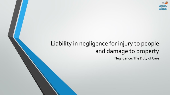 liability in negligence for injury to people