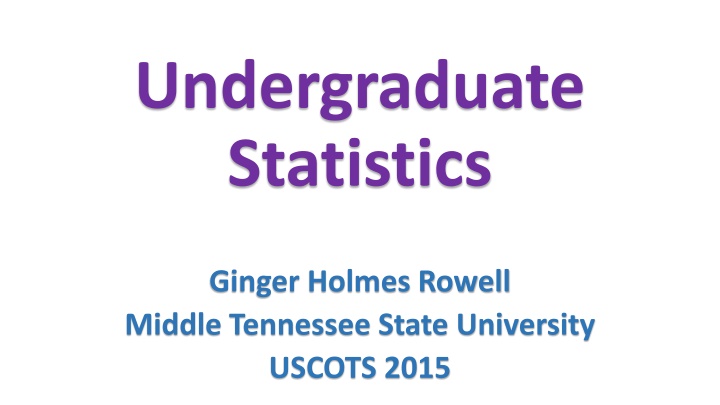 undergraduate statistics