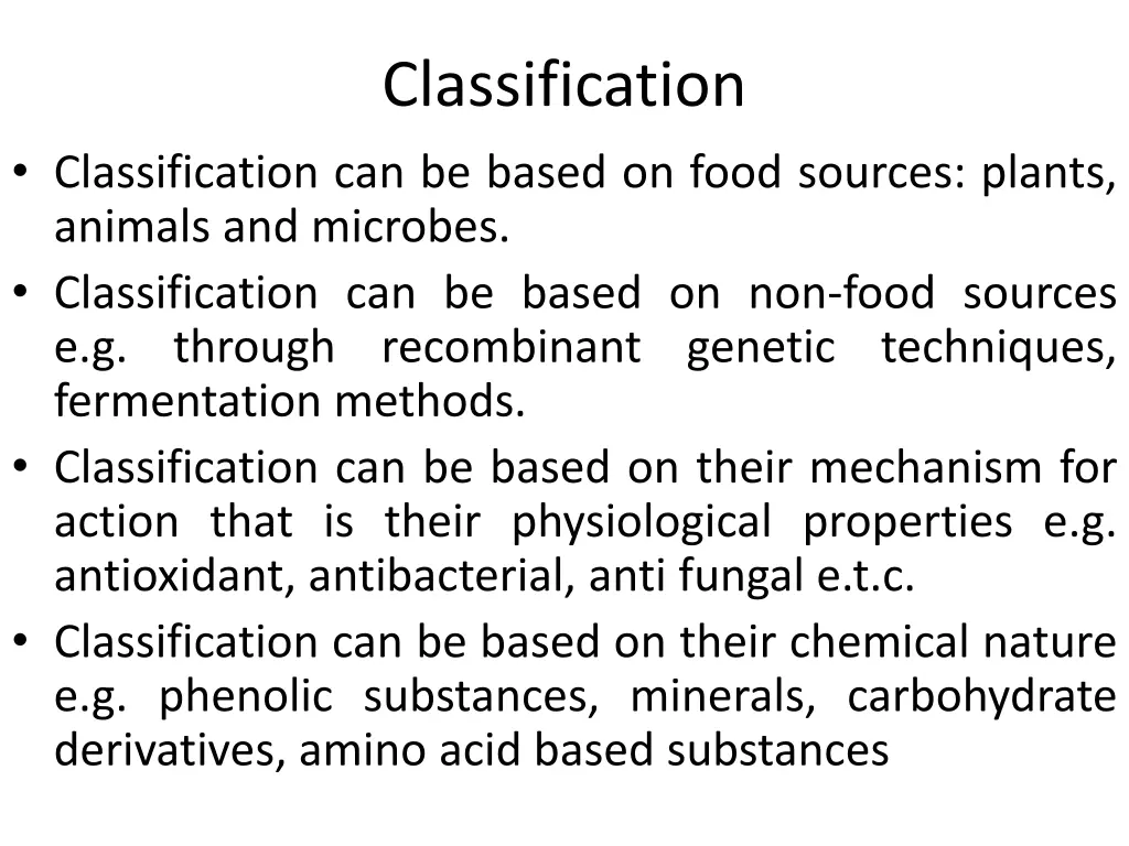 classification