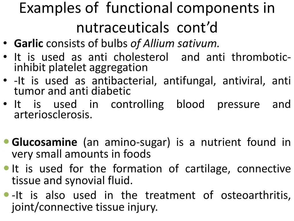 examples of functional components 5