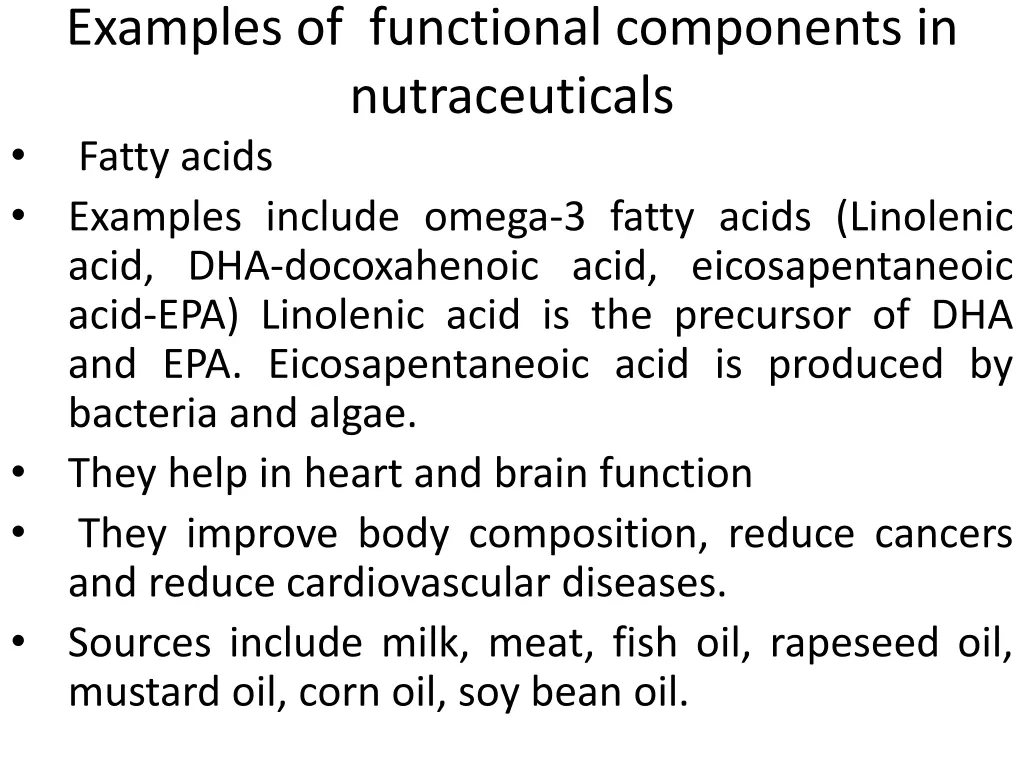 examples of functional components