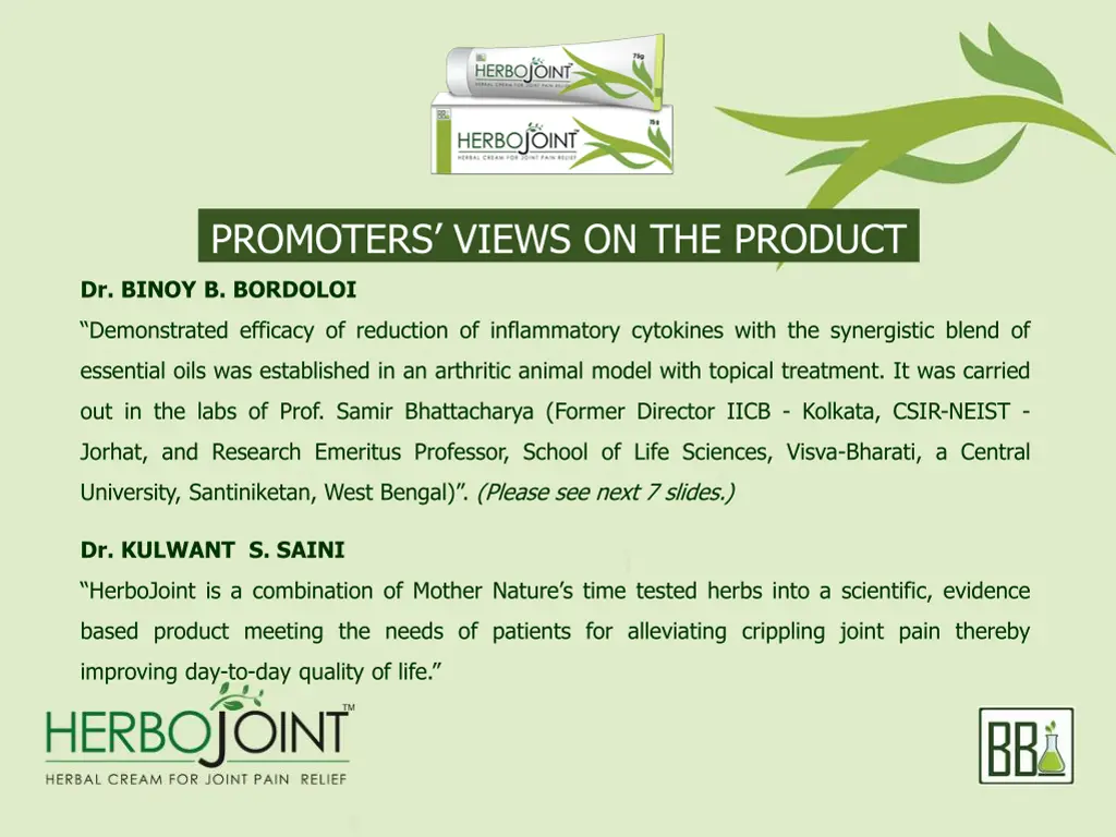 promoters views on the product