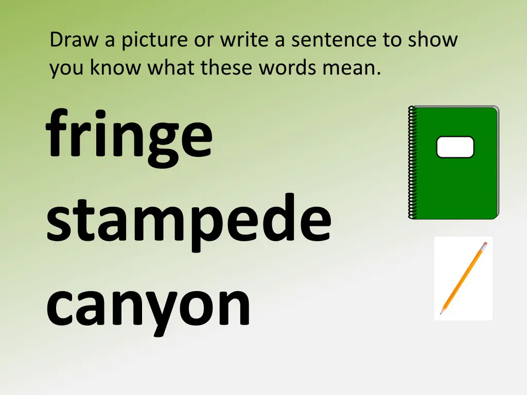 draw a picture or write a sentence to show