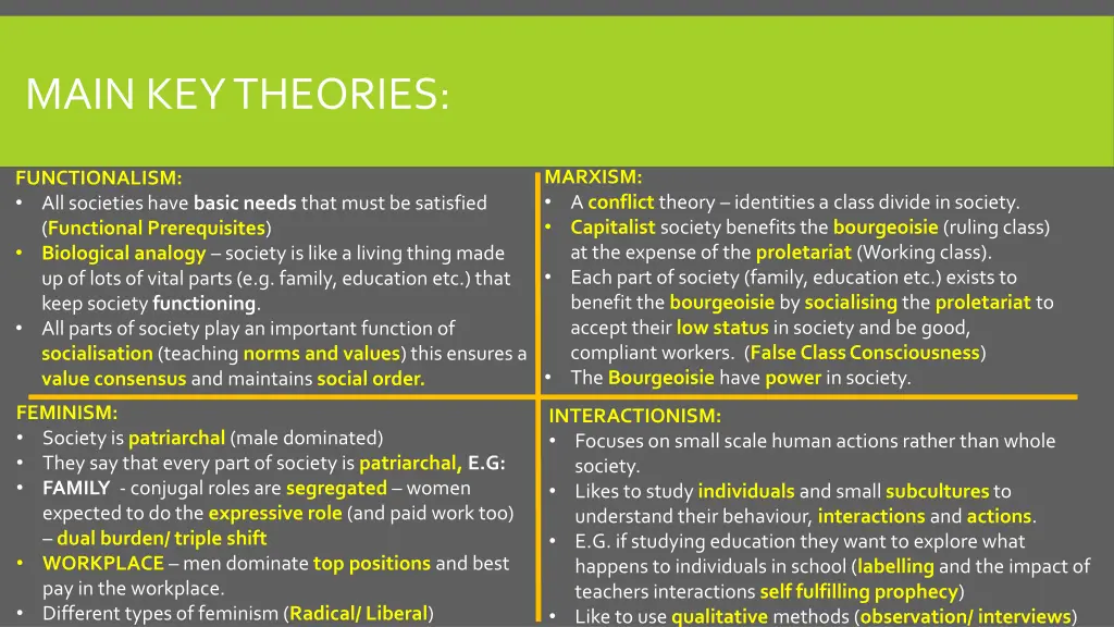 main key theories 1