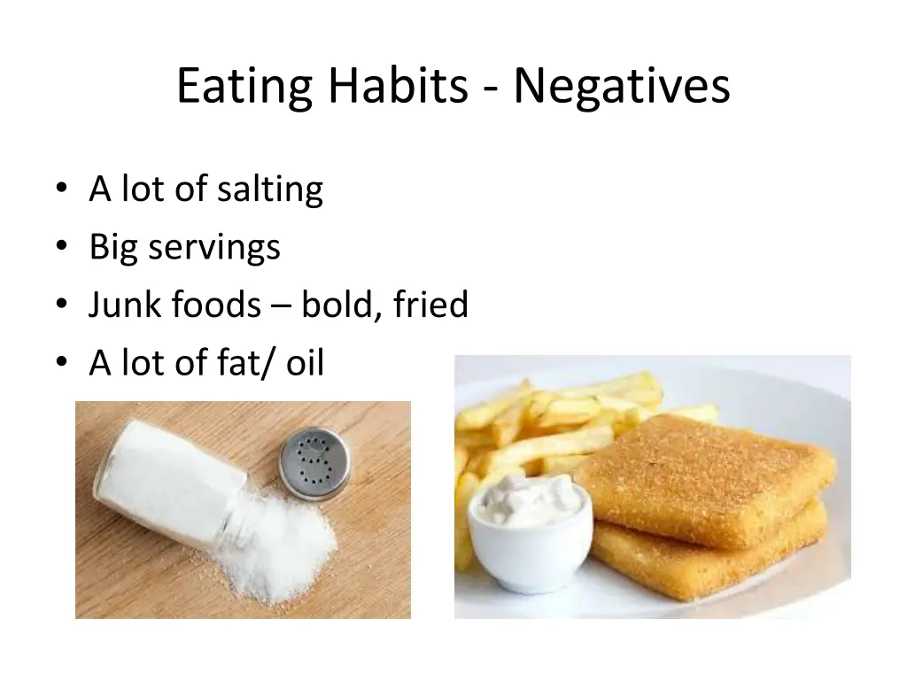 eating habits negatives