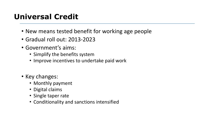 universal credit