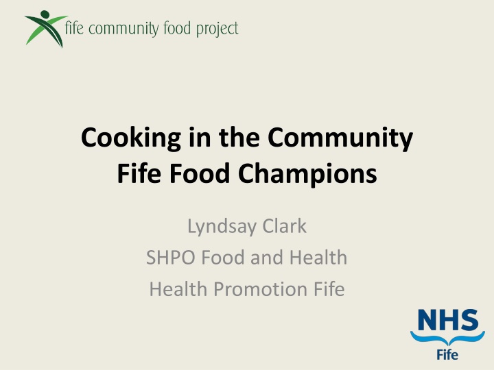 cooking in the community fife food champions