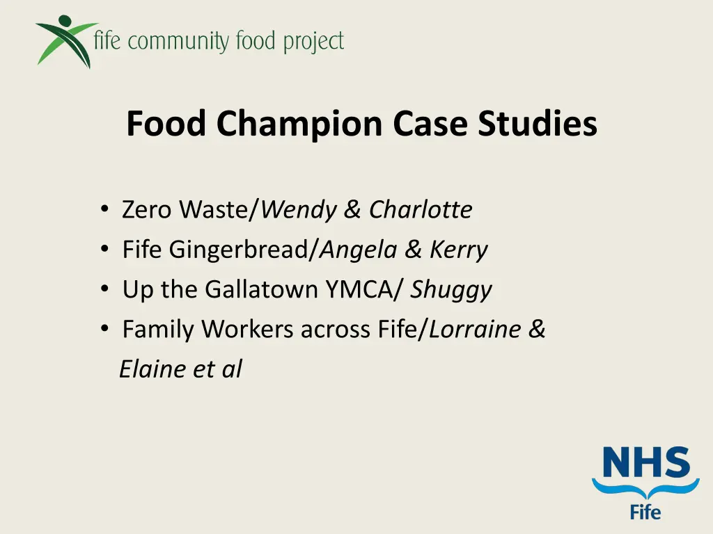 food champion case studies