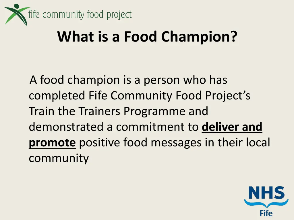 what is a food champion