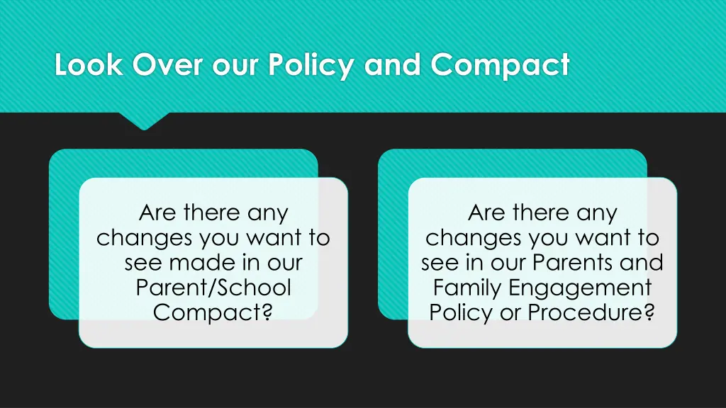 look over our policy and compact