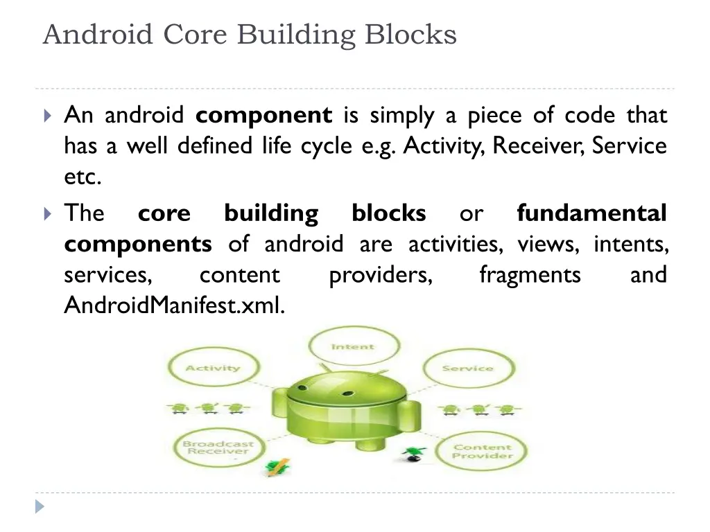 android core building blocks