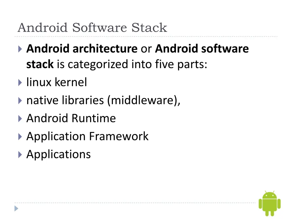 android software stack