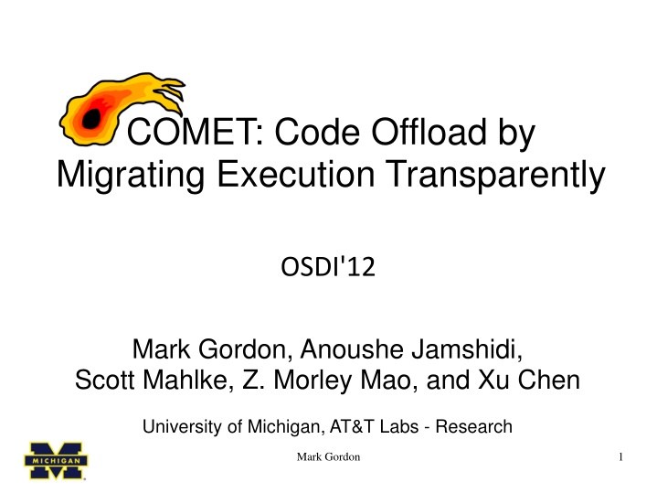 comet code offload by migrating execution