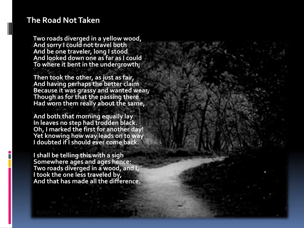 the road not taken