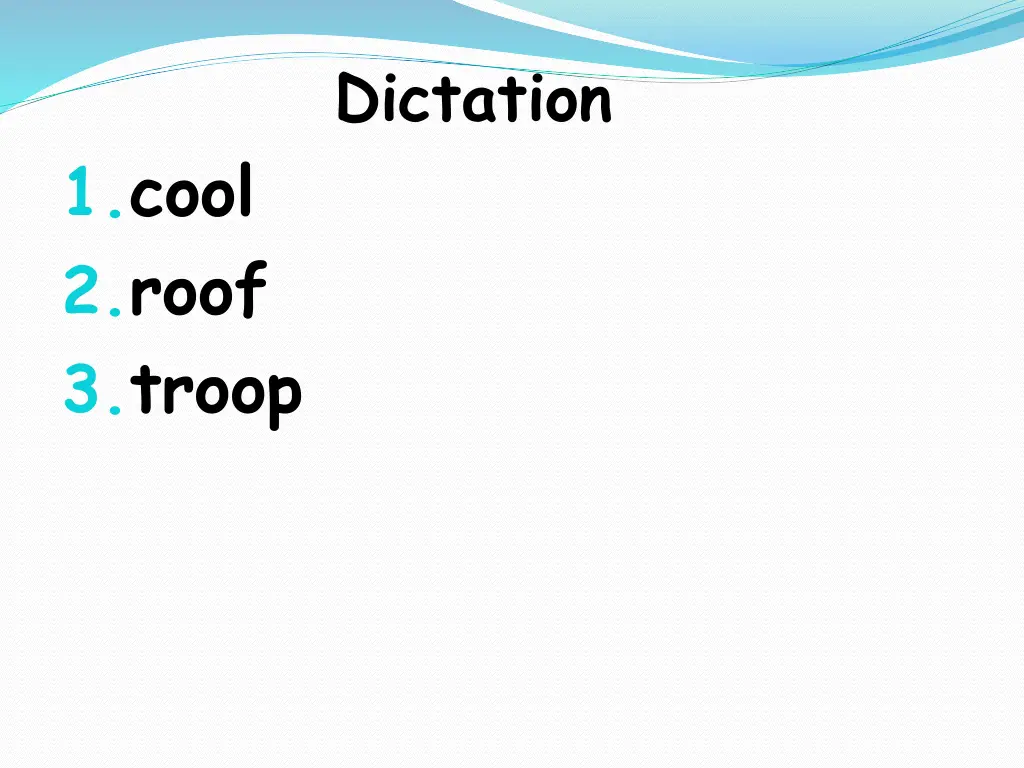 dictation 1