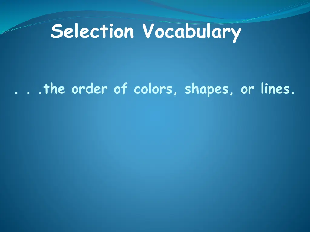 selection vocabulary 2