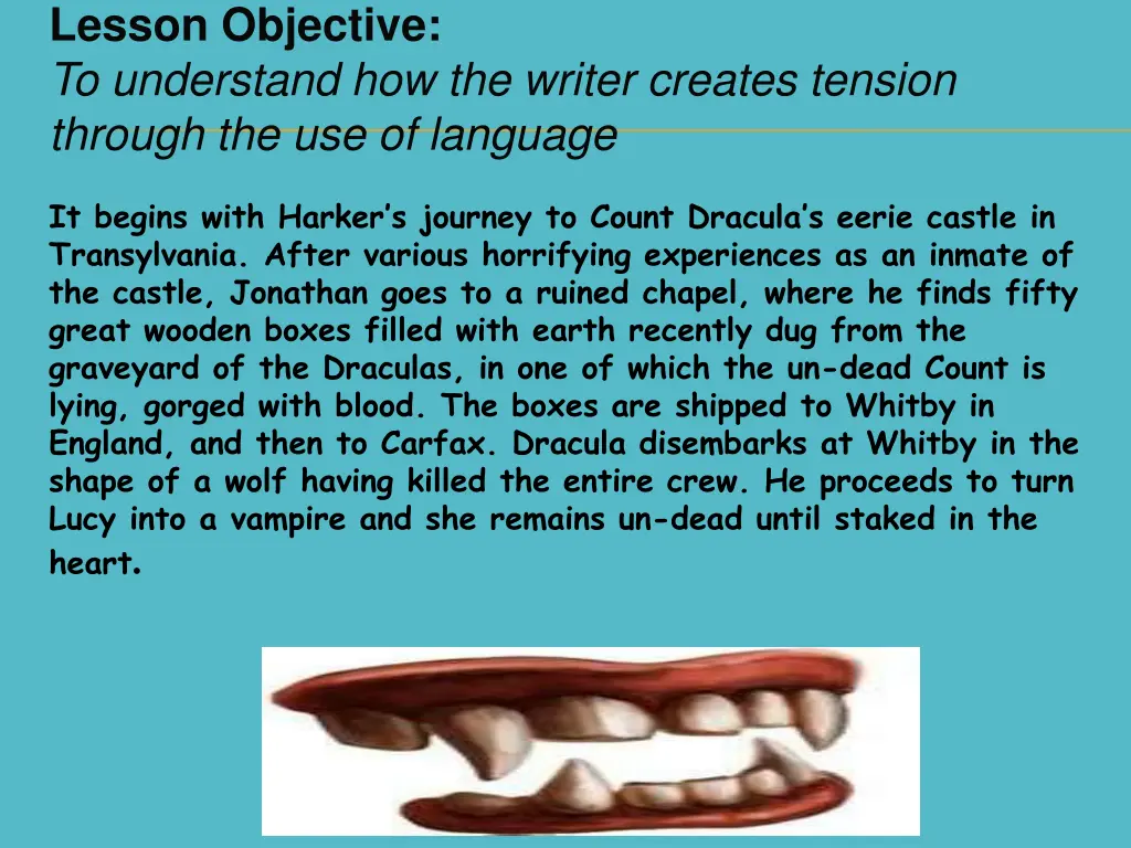 lesson objective to understand how the writer 2