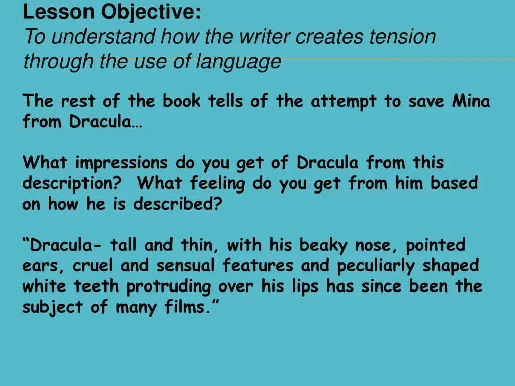 lesson objective to understand how the writer 3