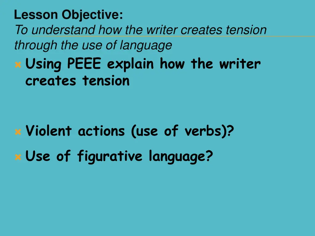 lesson objective to understand how the writer 5